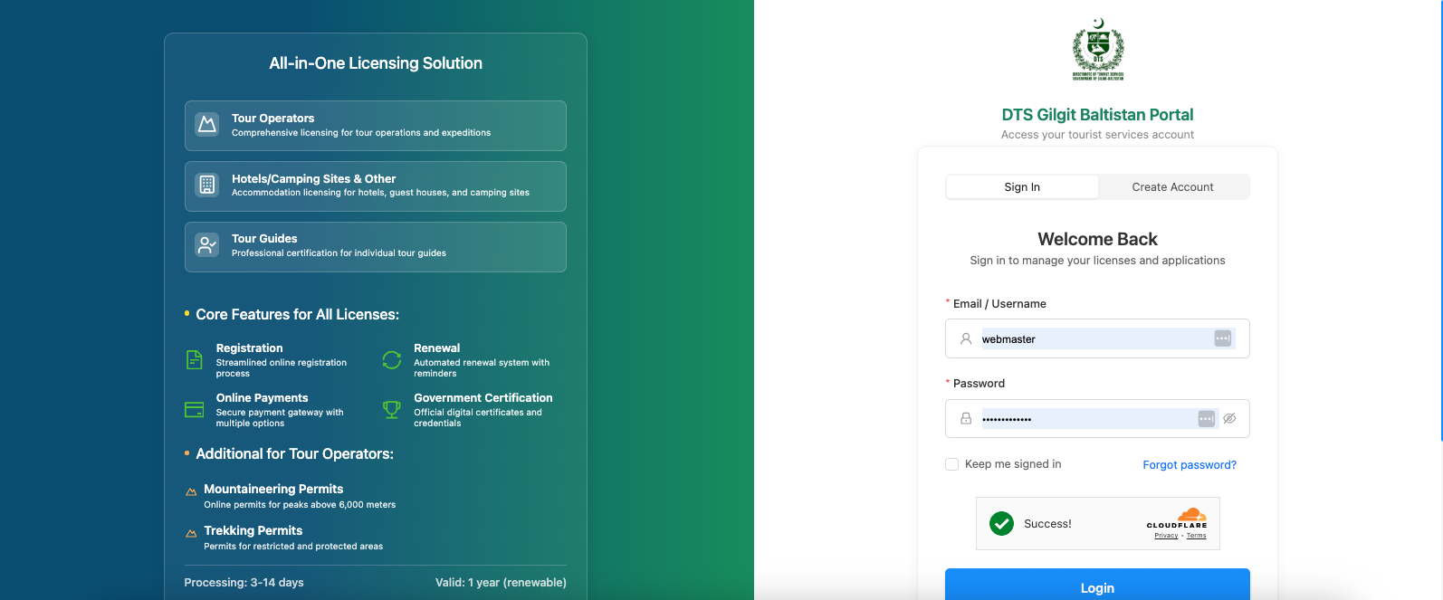 Directorate of Tourist Service Gilgit-Baltistan Portal