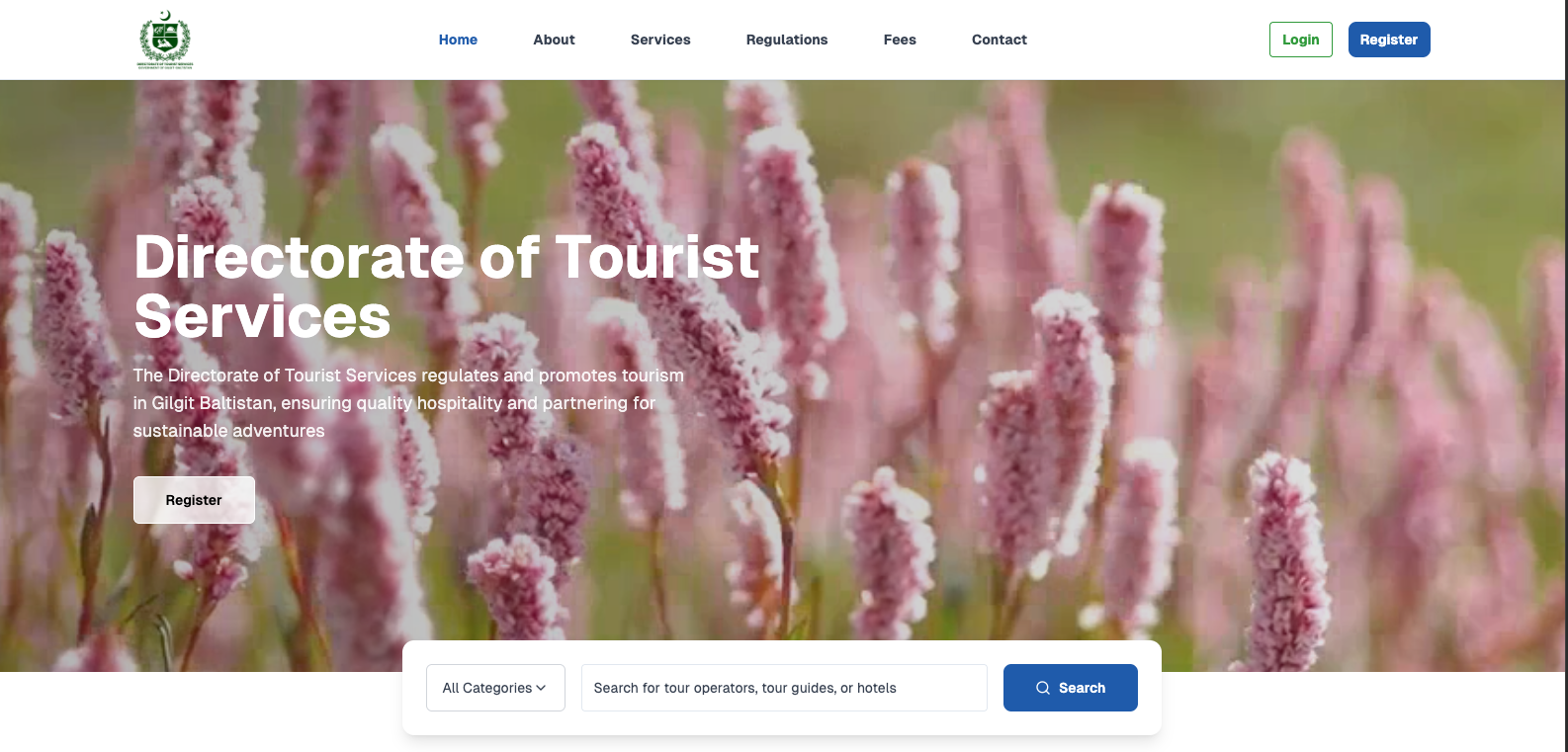 Directorate of Tourist Service Gilgit-Baltistan Website